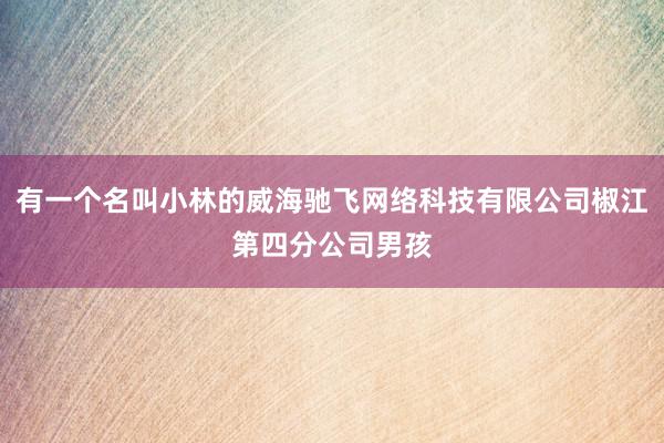 有一个名叫小林的威海驰飞网络科技有限公司椒江第四分公司男孩