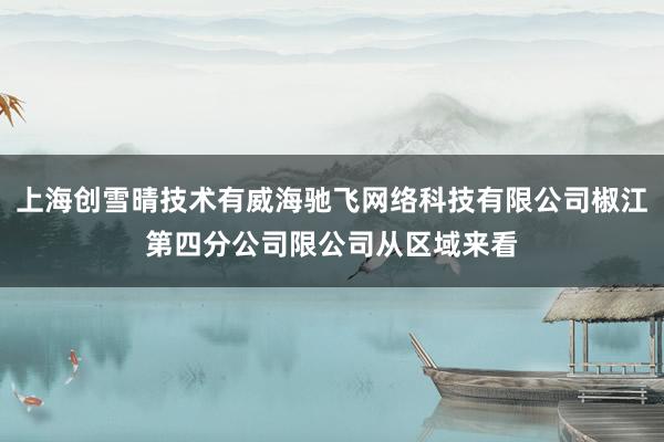 上海创雪晴技术有威海驰飞网络科技有限公司椒江第四分公司限公司从区域来看