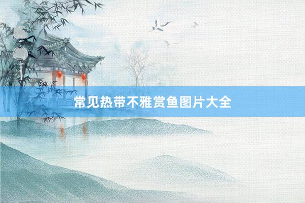 常见热带不雅赏鱼图片大全